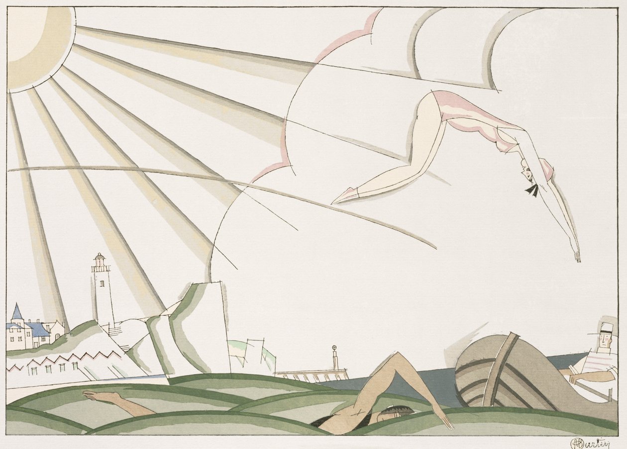 Dalış, c.1920 (kağıt üzerinde şablon) by Charles Martin