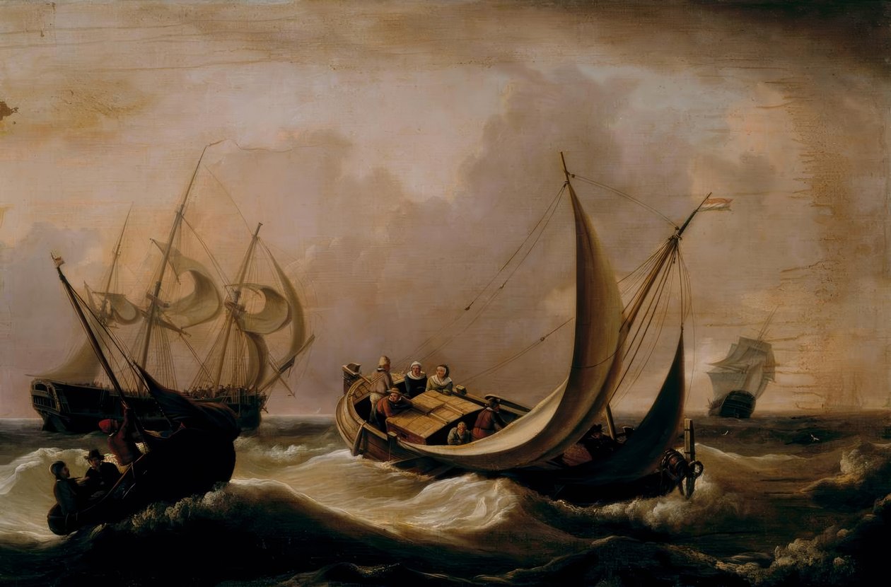 Sert Bir Esintide Hollanda Nakliyesi by Charles Martin Powell