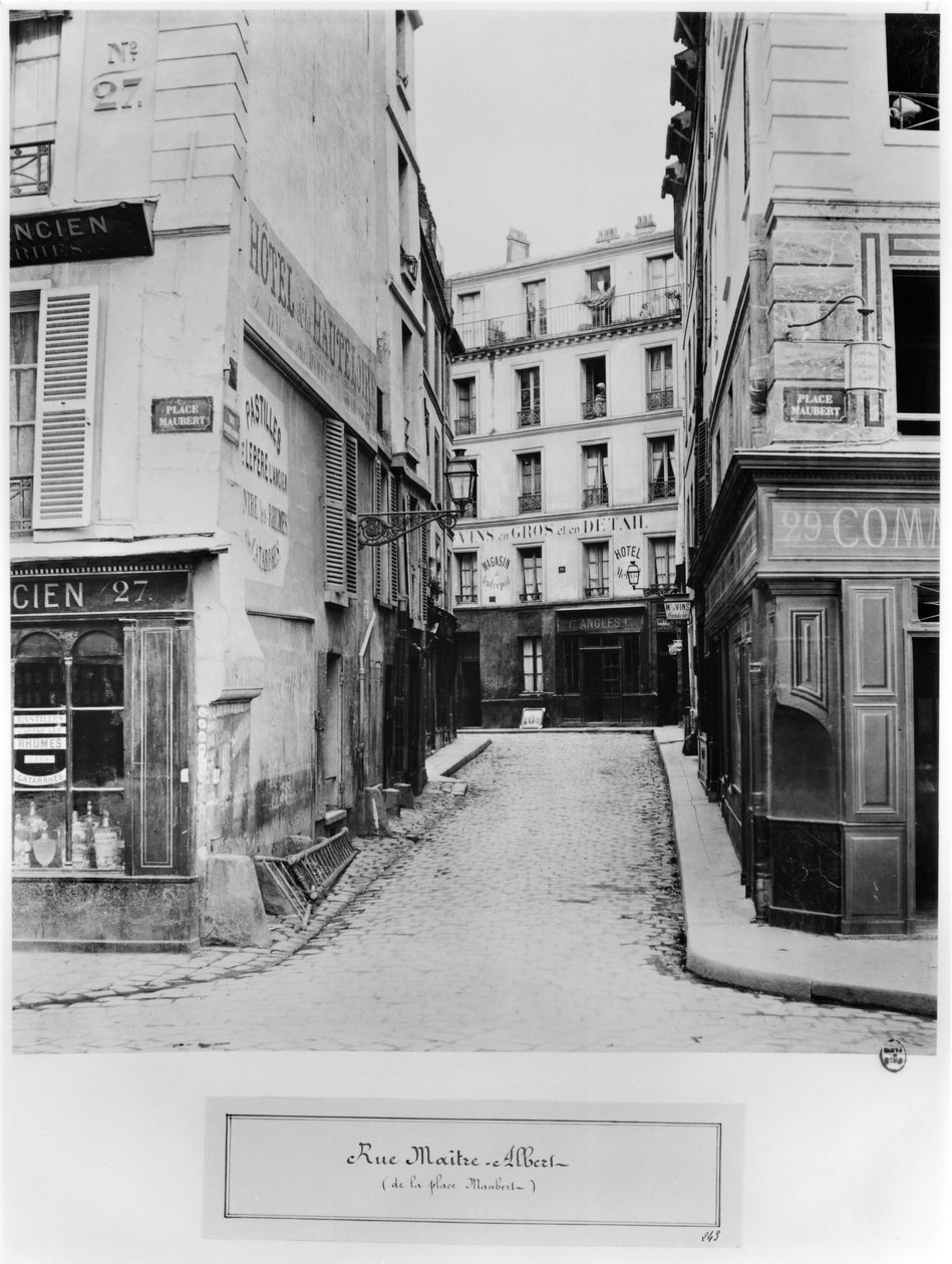 Rue Maitre Albert (Maubert yerinden) Paris, 1858-78 by Charles Marville