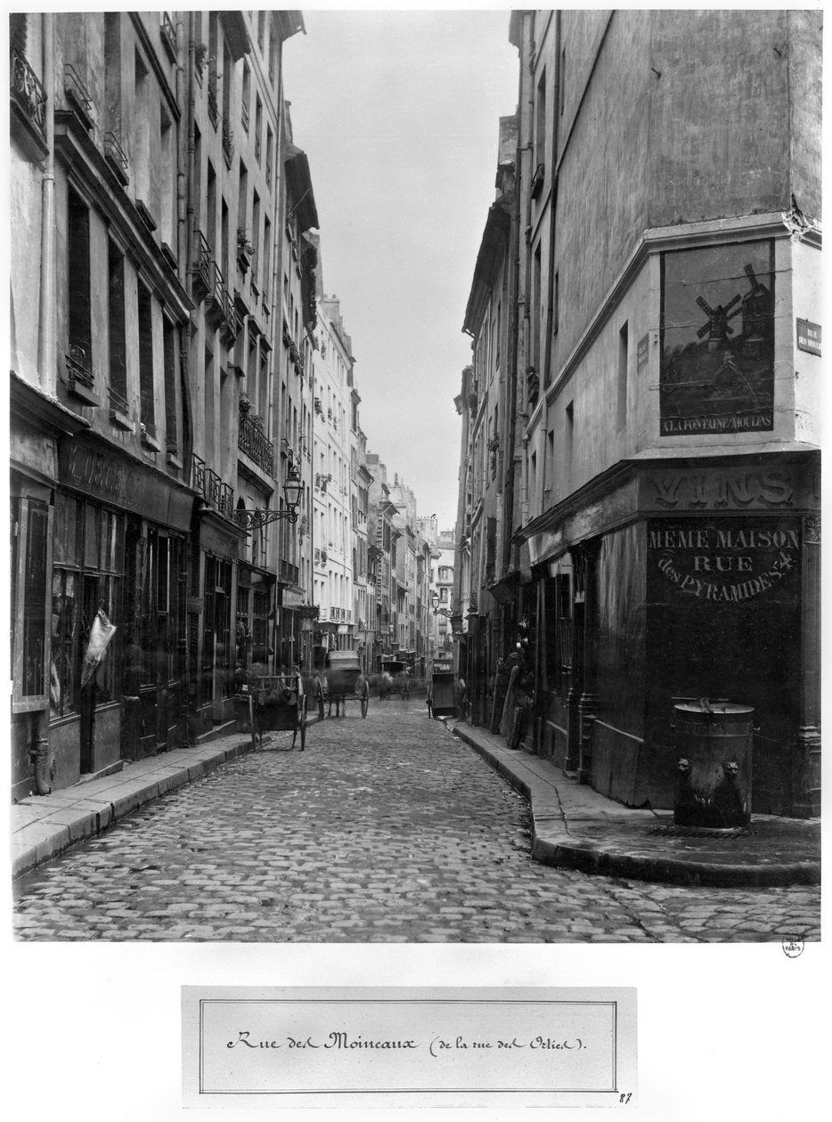Rue des Moineaux, Rue des Orties, Paris, 1858-78 ಟರ್ಕಿಶ್ by Charles Marville