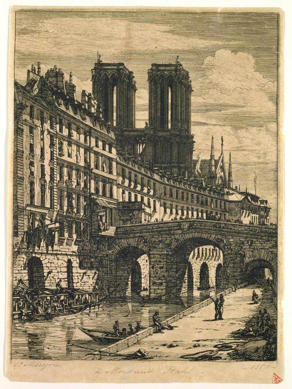 Küçük Köprü, 1850 by Charles Meryon
