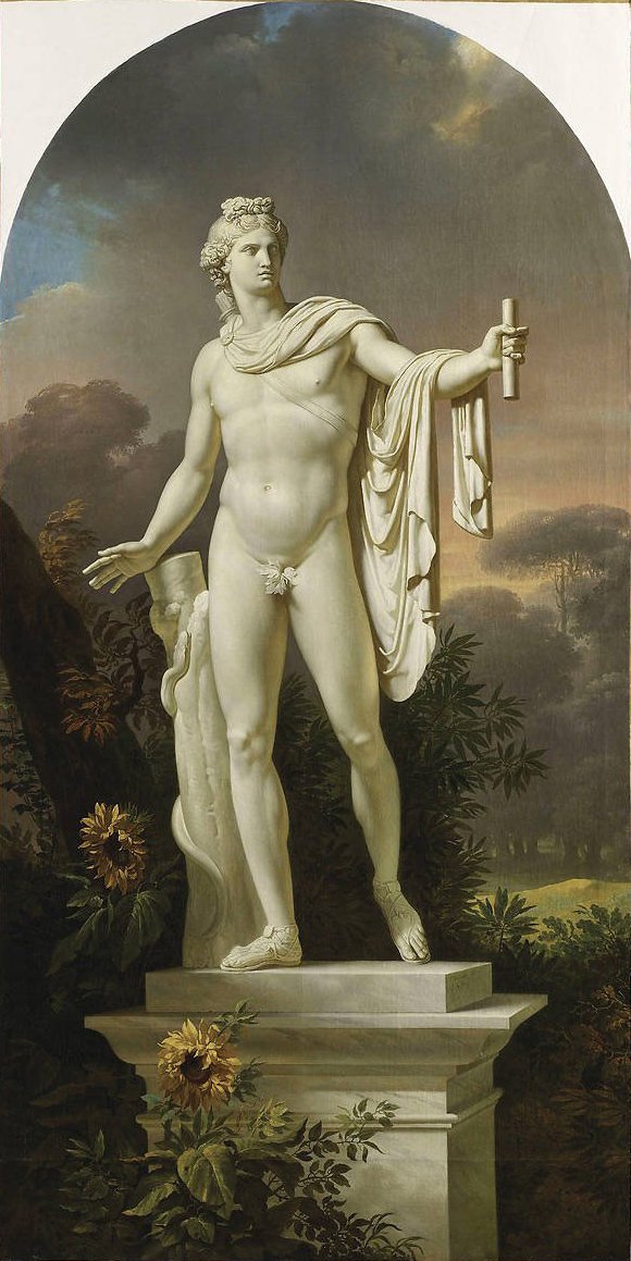 Bir Peyzajda Apollo Belvedere by Charles Meynier