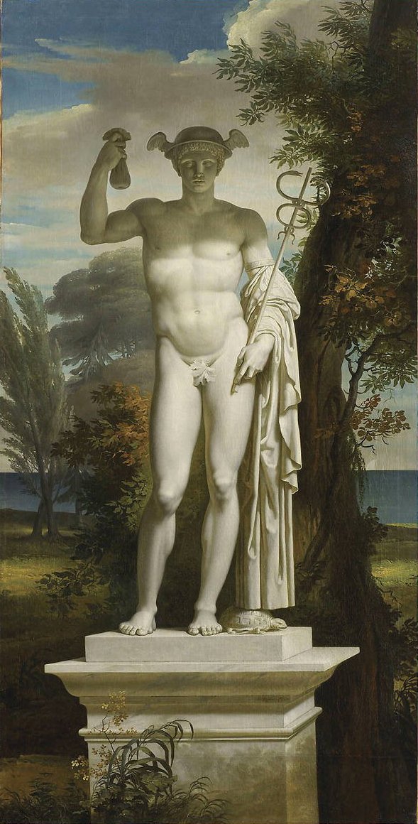 Manzaradaki Merkür Heykeli İngilizce: Manzaradaki Merkür Heykeli by Charles Meynier