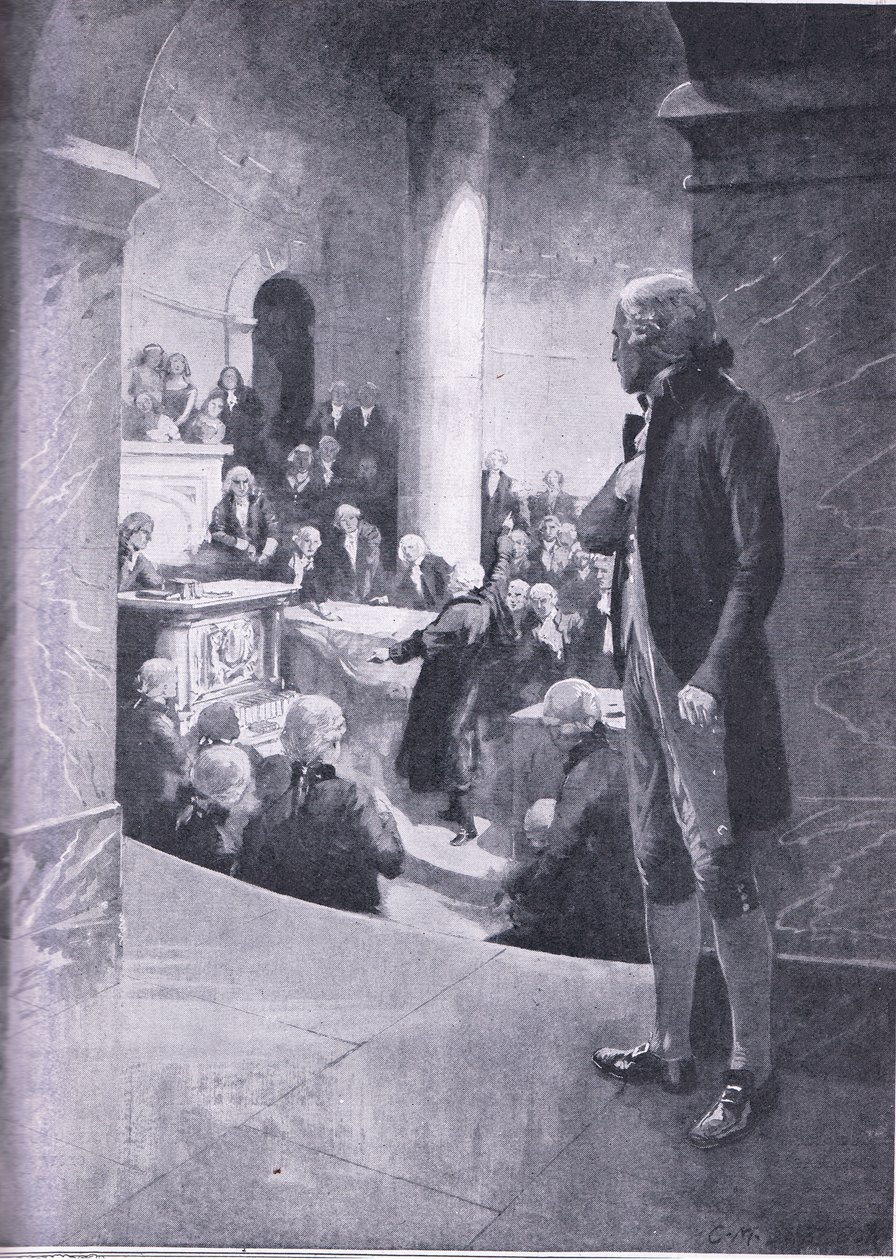 Jefferson 'İhanet Konuşmasını' dinliyor by Charles Mills Sheldon