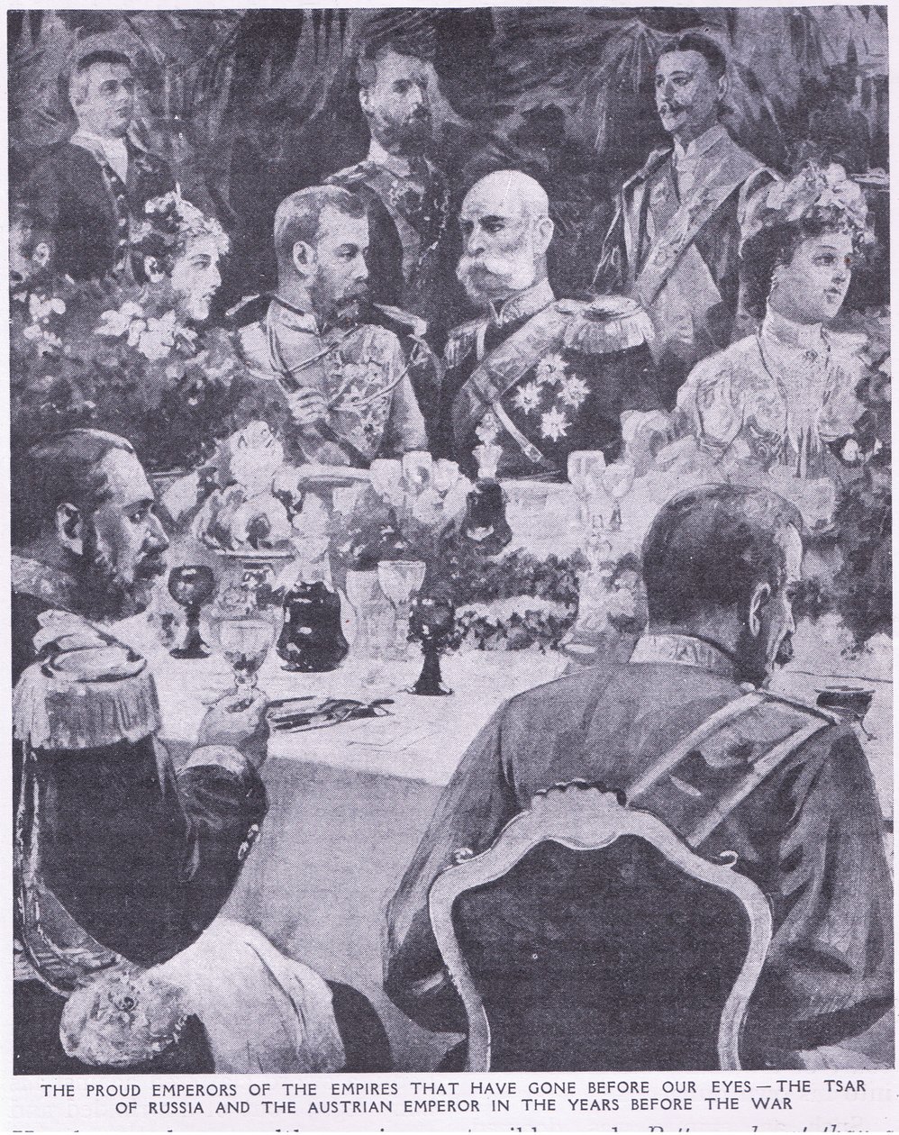 Rusya Çarı ve Avusturya İmparatoru savaştan önce bir ziyafette by Charles Mills Sheldon