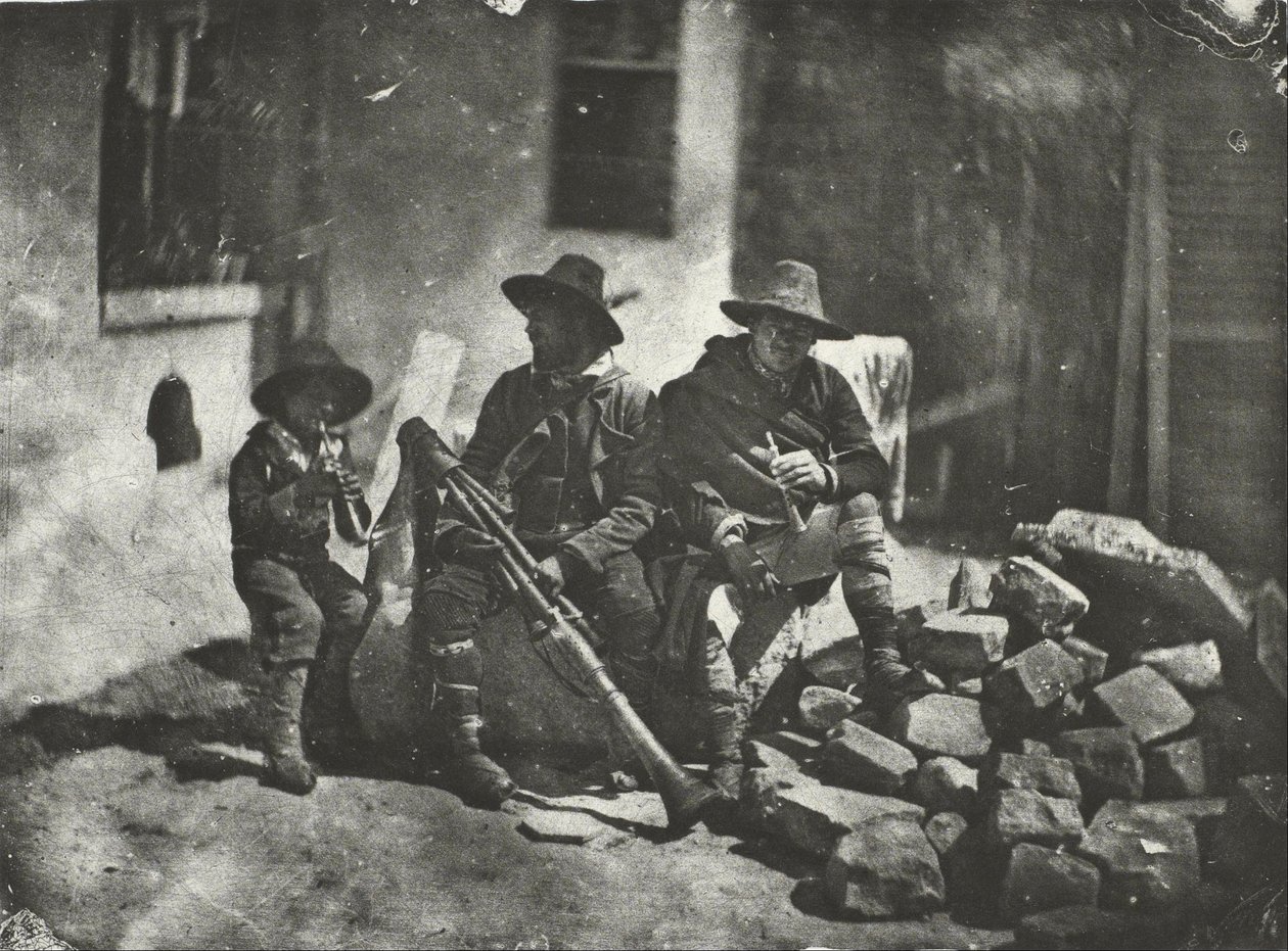 Pifférari Assis, İtalyan Sokak Müzisyenleri by Charles Nègre