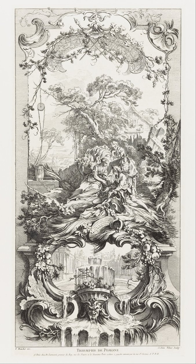 Ekran Tasarımı- Triumph of Pomona (Triumph of Pomona) Ekranlar için Yeni Parçalardan (Ne ... by Charles Nicolas II Cochin