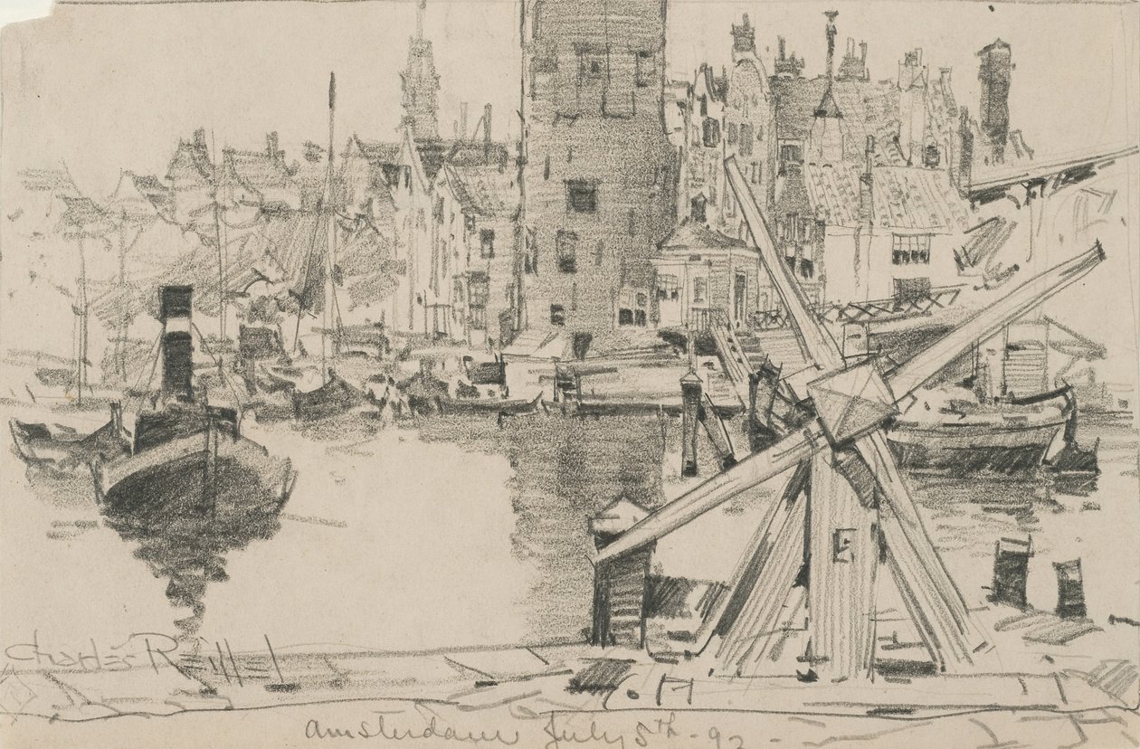 Amsterdam, 5 Temmuz 1892 (kağıt üzerinde grafit) by Charles P. Reiffel