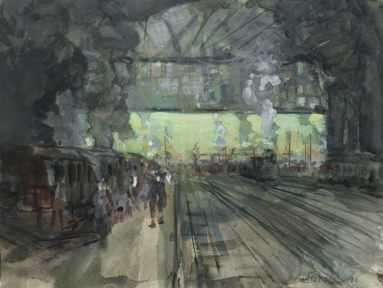 Demiryolu Bahçelerinde Kış Akşamı, 1910 by Charles P. Reiffel