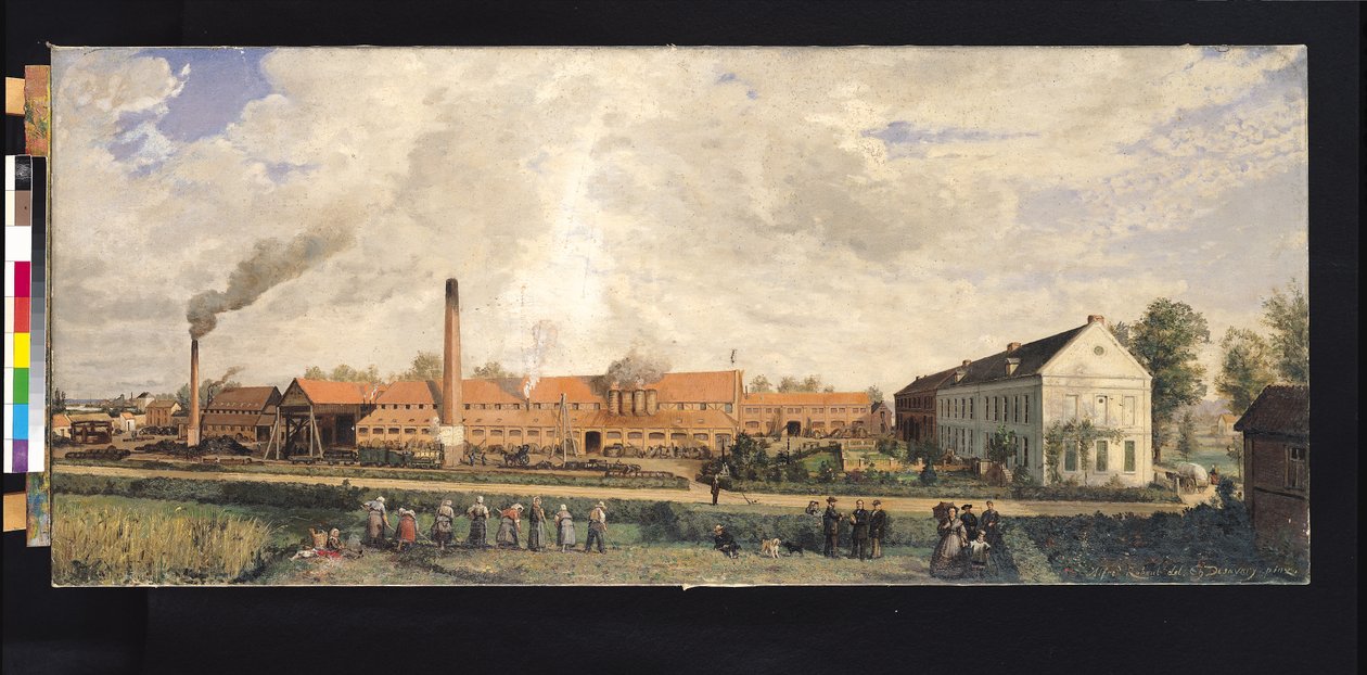 Şeker Fabrikası Görünümü by Charles Paul Etienne Desavary