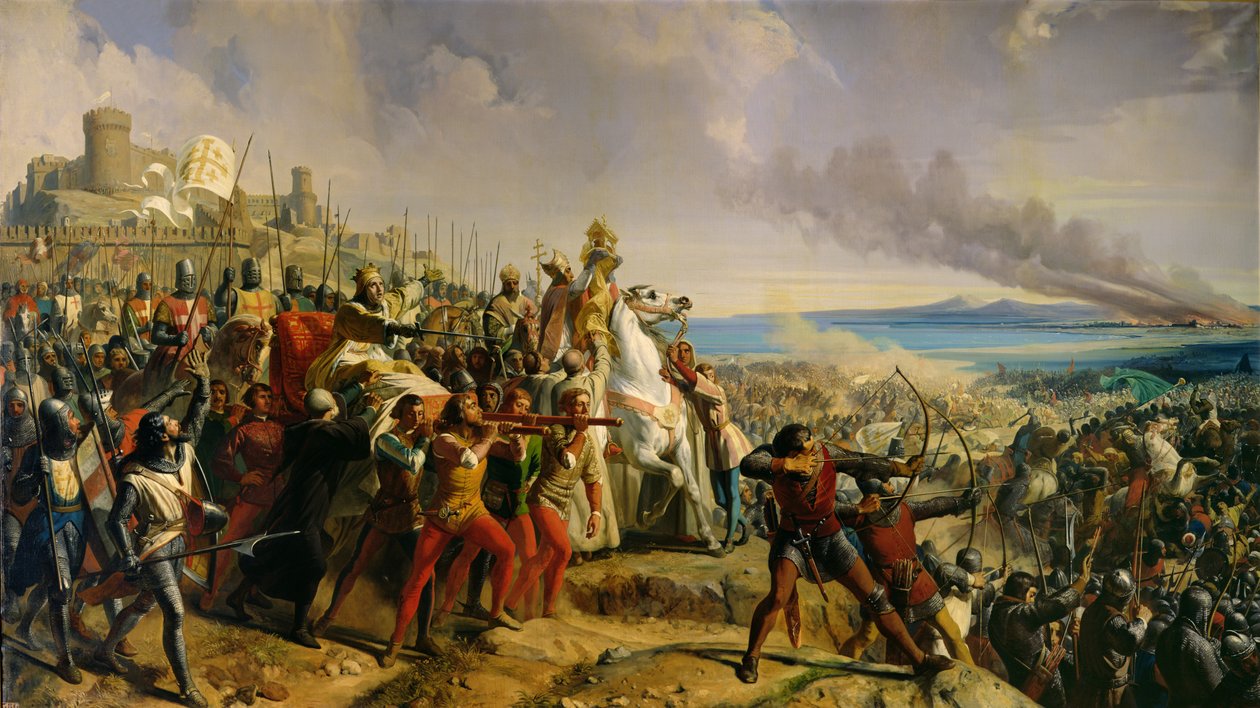 Montgisard Savaşı, 25 Kasım 1177, 1842 dolayları by Charles Philippe Lariviere