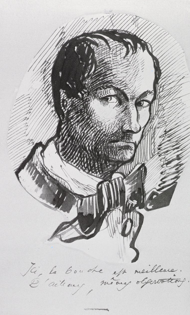 Otoportre, c.1860 by Charles Pierre Baudelaire