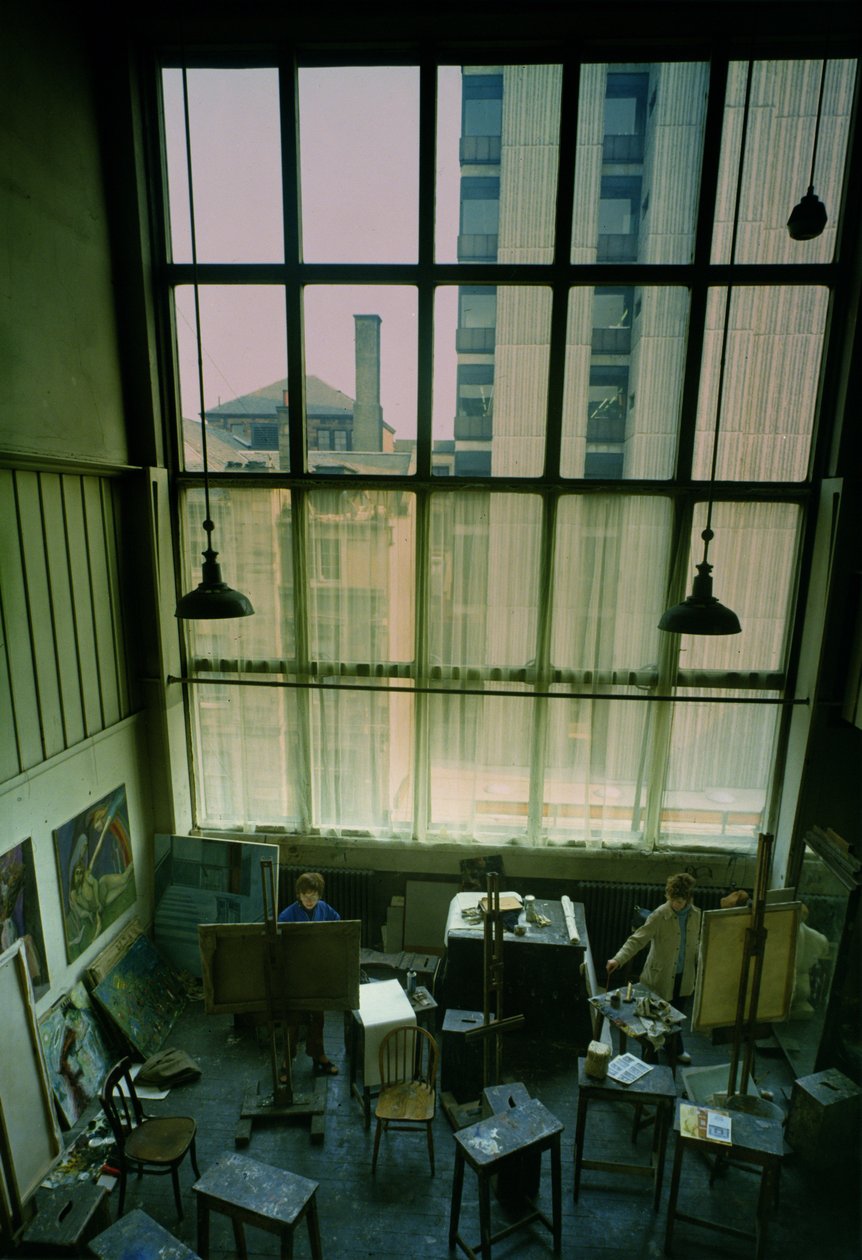 1897-99 yılları arasında inşa edilmiş bir stüdyonun görünümü by Charles Rennie Mackintosh