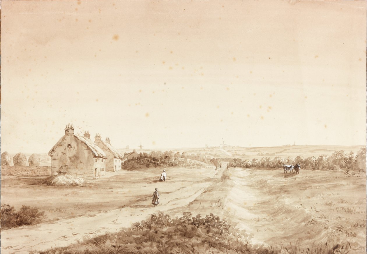 Roma Duvarı parçası (gövde rengi, kalem ve kağıt üzerine klozet) by Charles Richardson