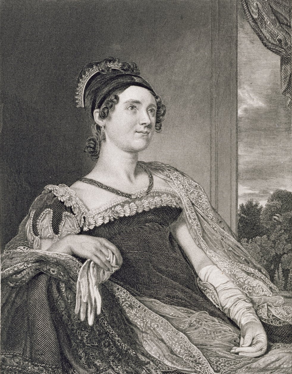 Louisa Catherine Adams (1775-1852), G.F. Fırtına (fl.c.1834) by Charles Robert Leslie