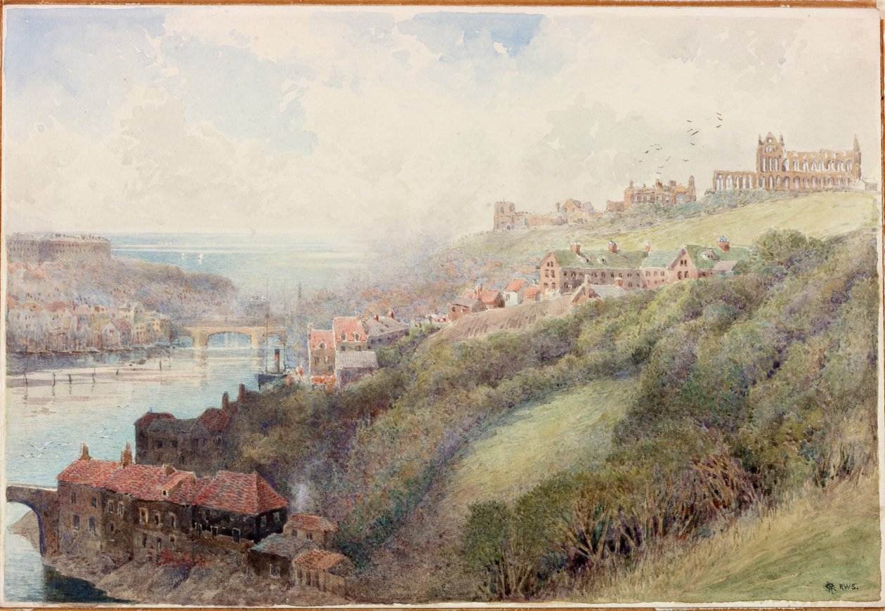 Whitby (bodycolour) by Charles Robertson