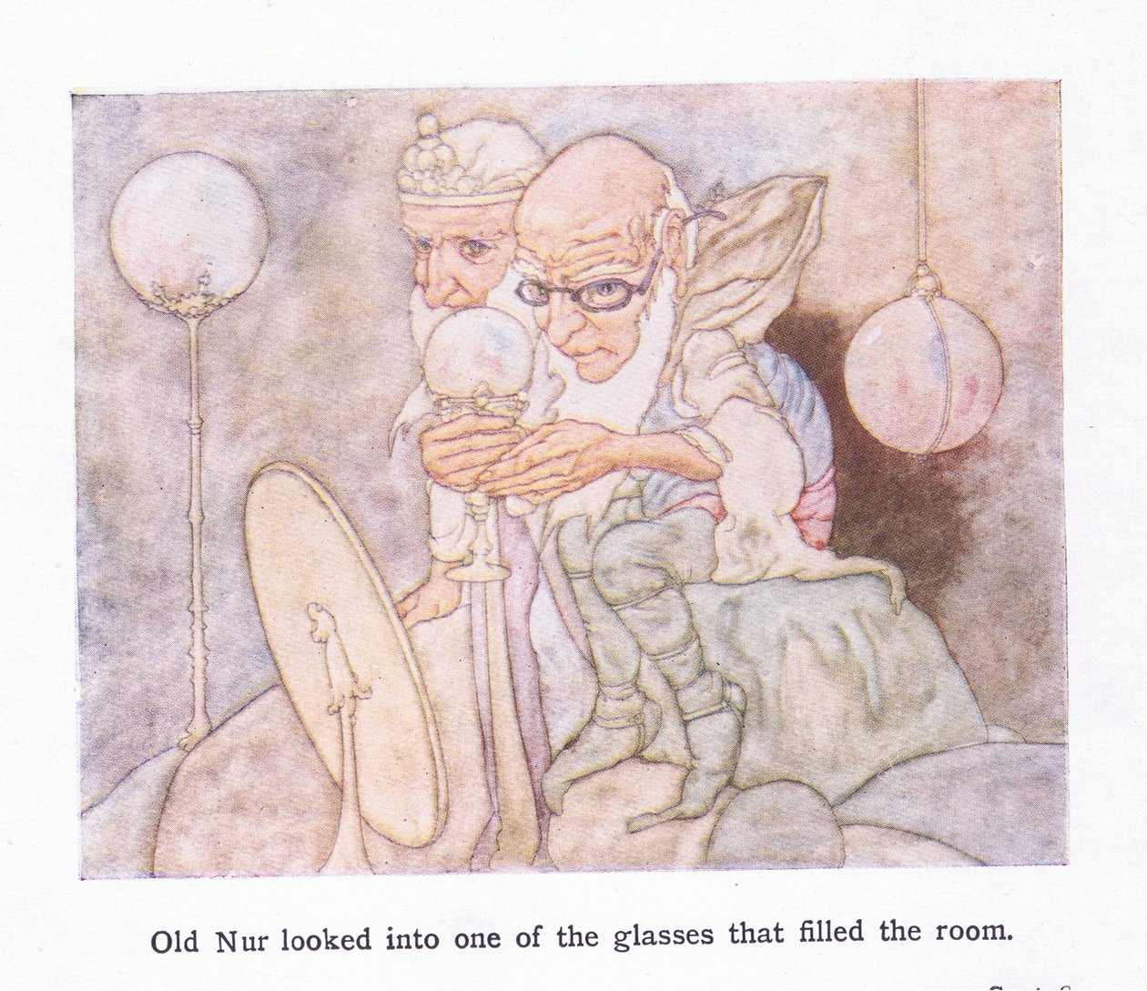 Yaşlı Nur gözlüklerden birine baktı by Charles Robinson