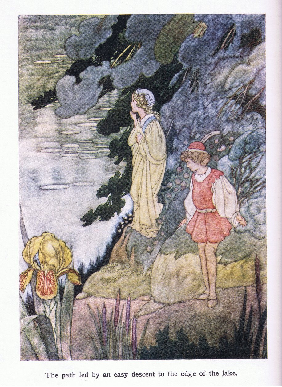 Gölün kenarına kolay inişle giden yol by Charles Robinson