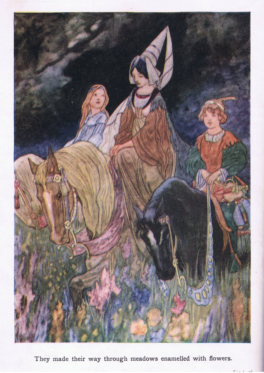 Çiçeklerle kaplı çayırlardan geçtiler by Charles Robinson