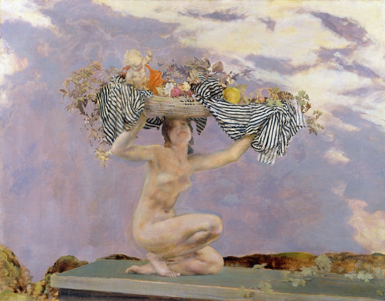 İris, c.1915 (tuval üzerine tempera ve yağlı boya) by Charles Sims