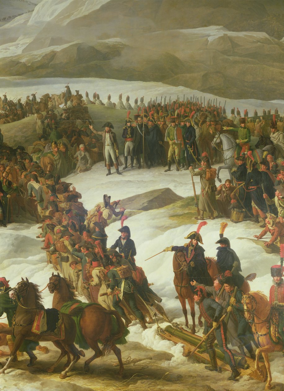 Fransız Ordusu St. Bernard Geçidini Geçerken, 20 Mayıs 1800, 1806 (detay) by Charles Thevenin