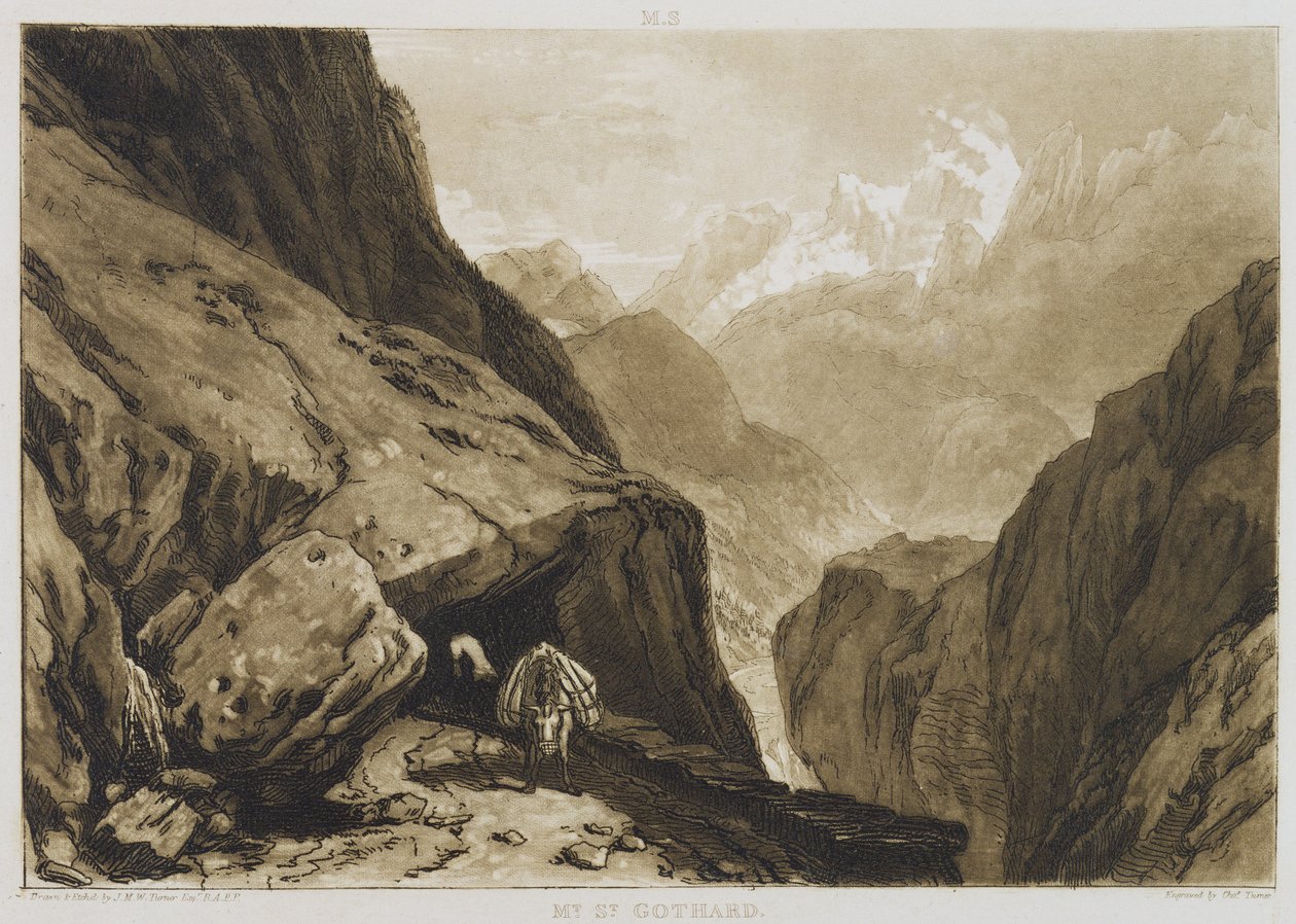 Aziz Gothard Dağı by Charles Yardley Turner