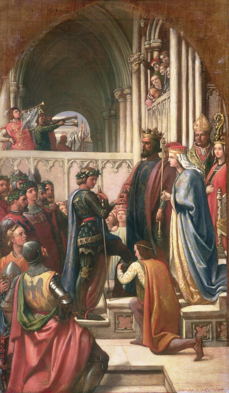 Edward III Kara Prens Edward Jartiyer Nişanı Veren, 1847 by Charles West Cope