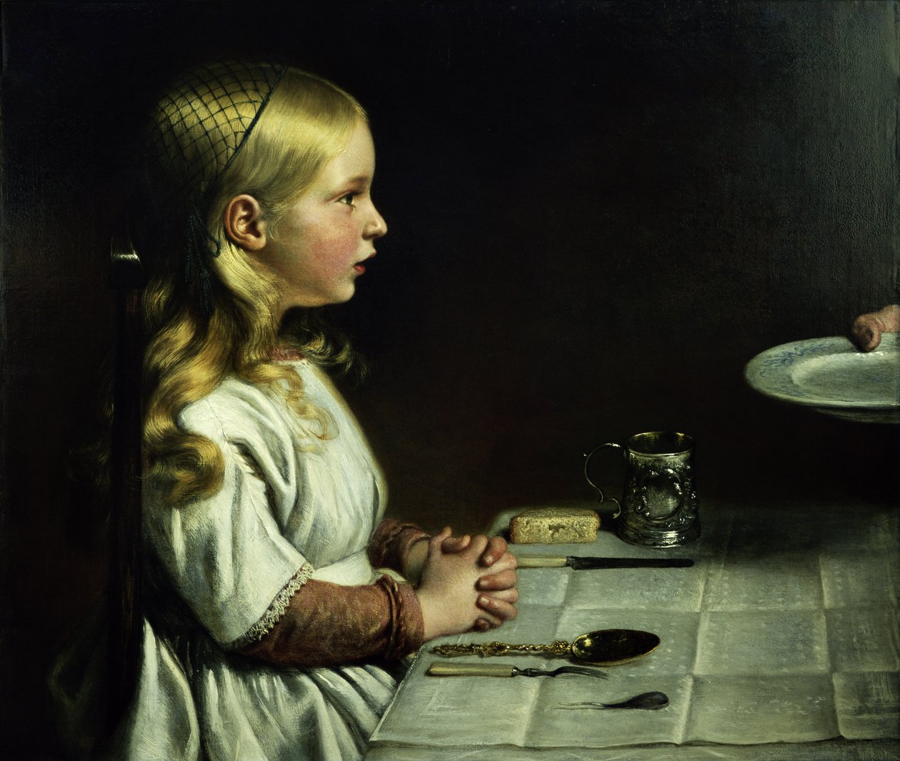 Florence Cope, Akşam Yemeğinde Grace Diyerek by Charles West Cope