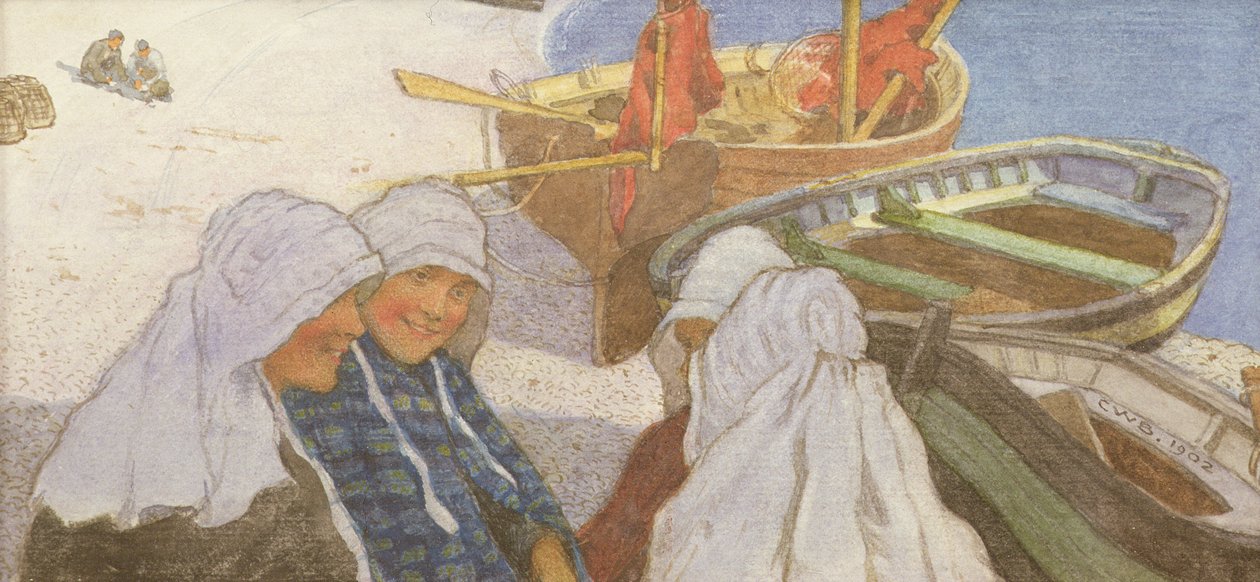 Breton Balıkçı Kızları by Charles William Bartlett