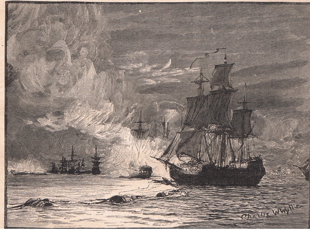 Arabulucu, La Rochelle AD 1810'da patlamayı kırıyor by Charles William Wyllie
