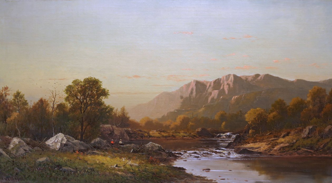 Balıkçılar ile manzara by Charles Wilson Knapp