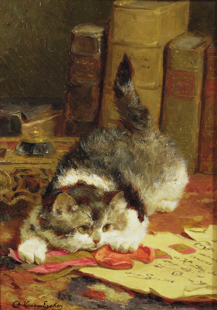 takip eden kedi by Charles van den Eycken