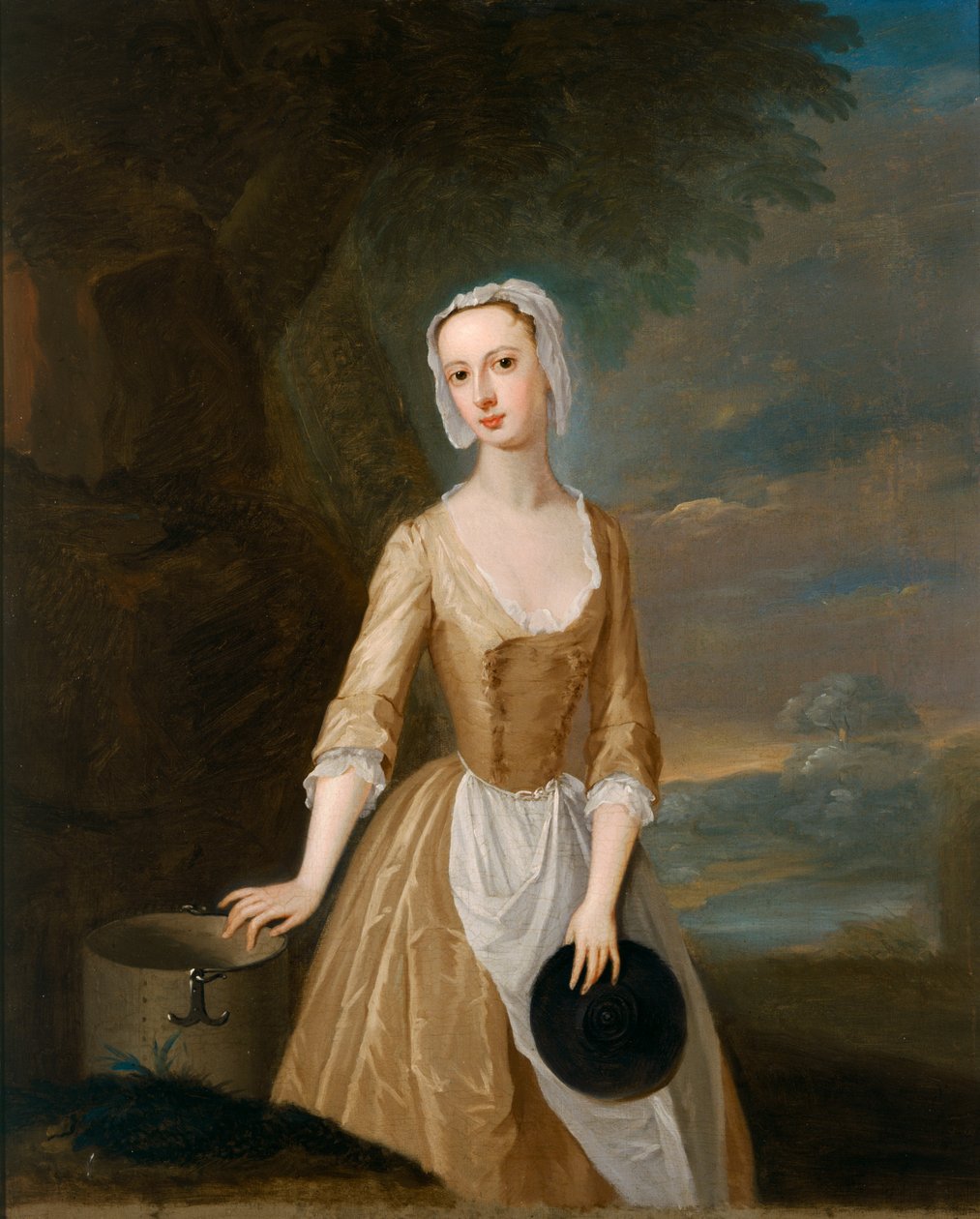 Catherine Hyde, Queensbury Düşesi sütçü kız olarak 1770 dolayları (tuval üzerine yağlı boya) by Charles (after) Jervas