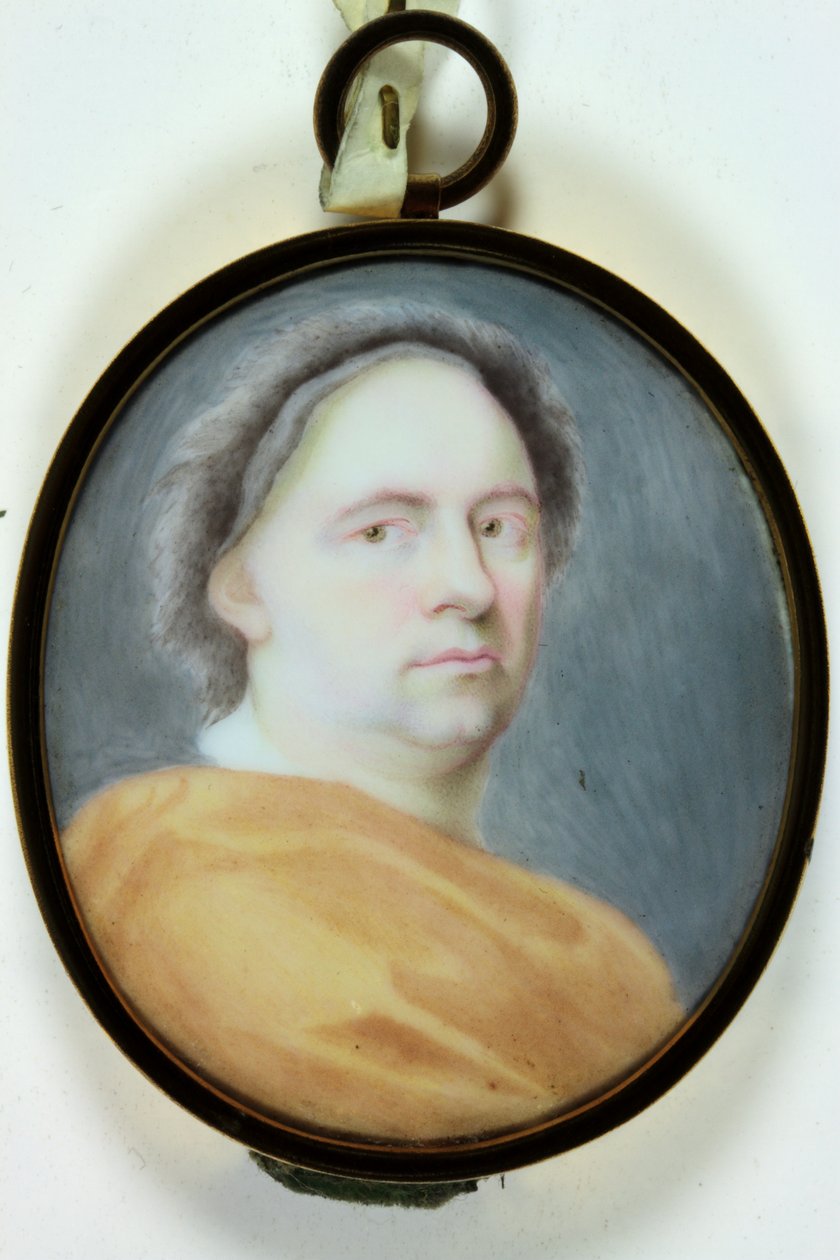 Humphrey Wanley (emaye) by Charles (attr.to) Boit