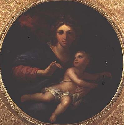 madonna ve çocuk by Charles (follower of) Le Brun