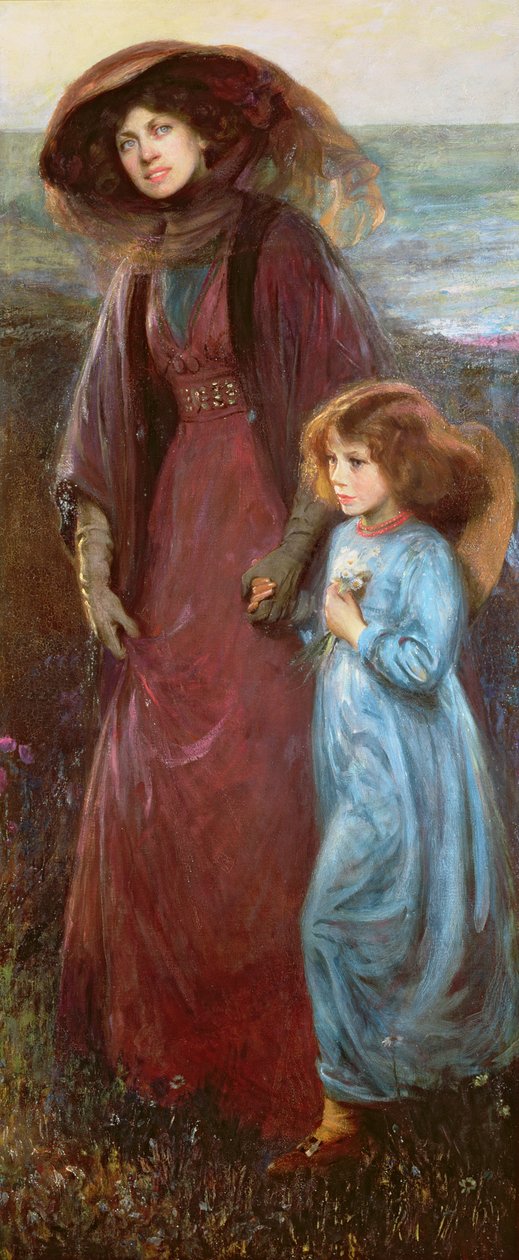 Bayan Muriel Waddington ve Kızının Portresi by Charles A. Buchel