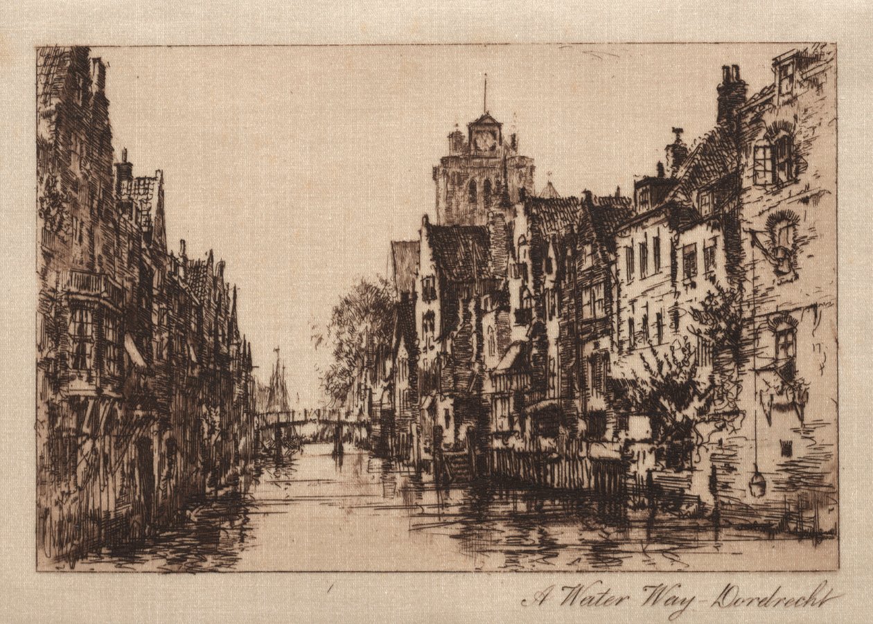 Bir Su Yolu, Dordrecht, 1885. by Charles A. Vanderhoof