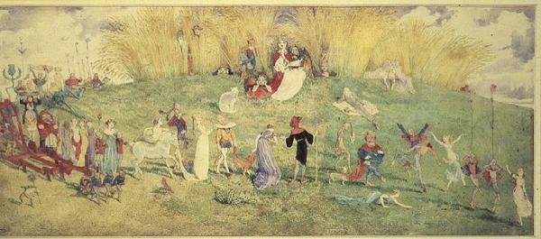 Peri Kraliçesi - Bir Alayı by Charles Altamont Doyle