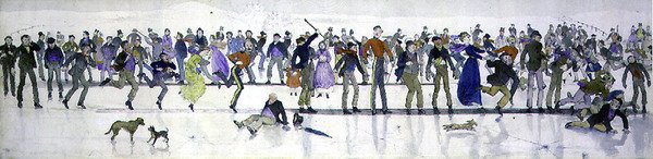 Kış Oyunları (kalem ve mürekkep, sulu boya) by Charles Altamont Doyle