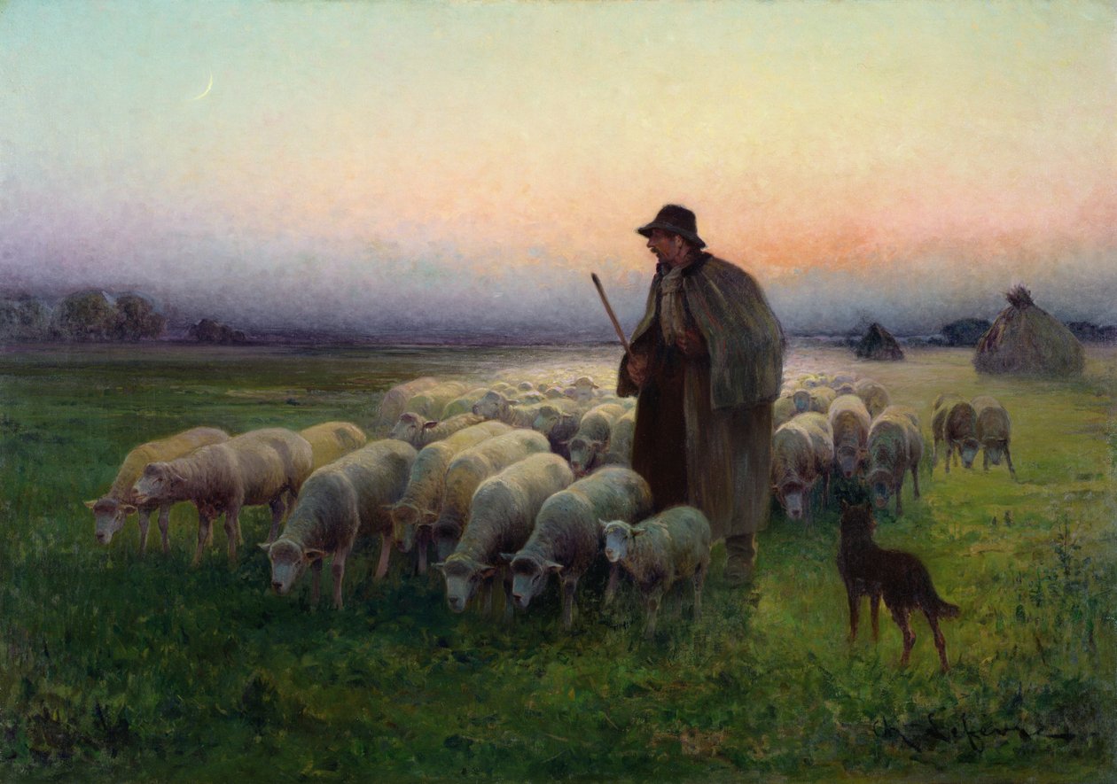 Tarlaya Dönüş, c.1913 by Charles Amable Lefebvre