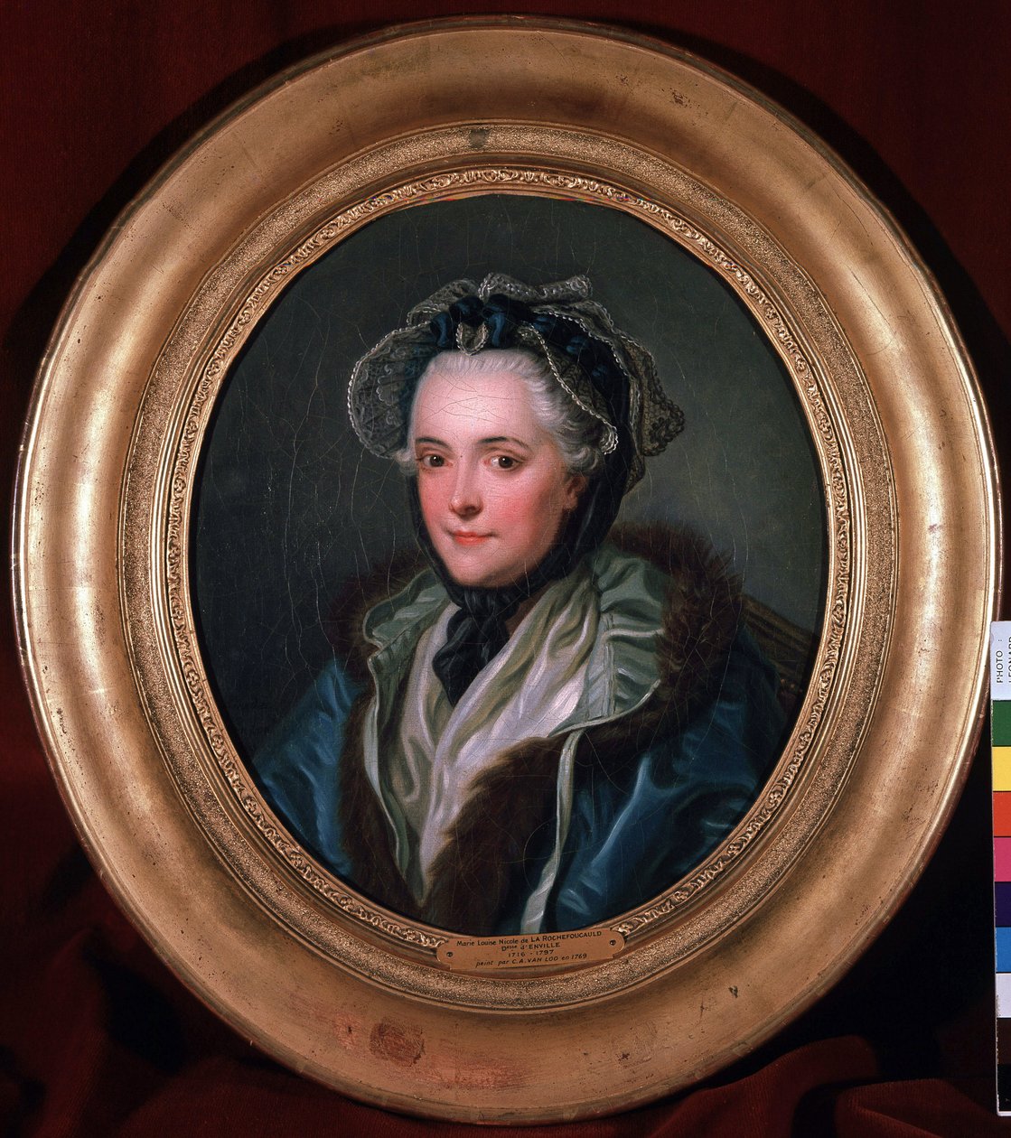Marie-Louise-Nicole (Marie Louise Nicole), Enville Düşesi (Anville) (1716-1797) portresi. Charles Amedee Philippe van Loo