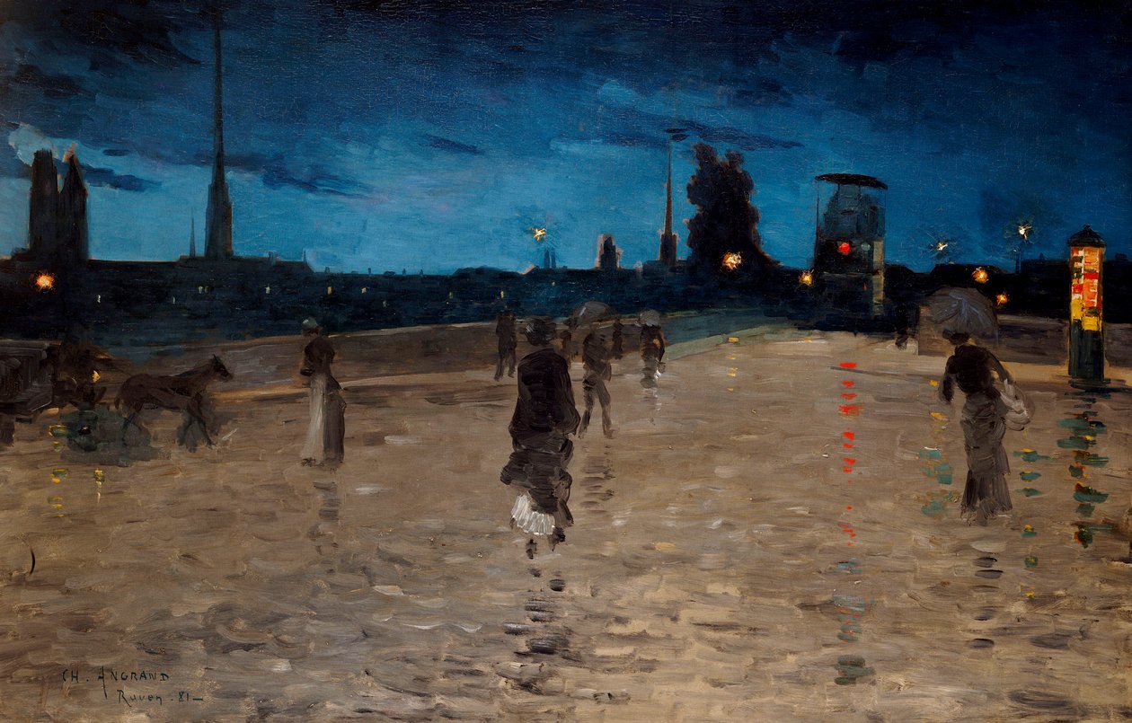 Pierre Köprüsü, Rouen, 1881 by Charles Angrand
