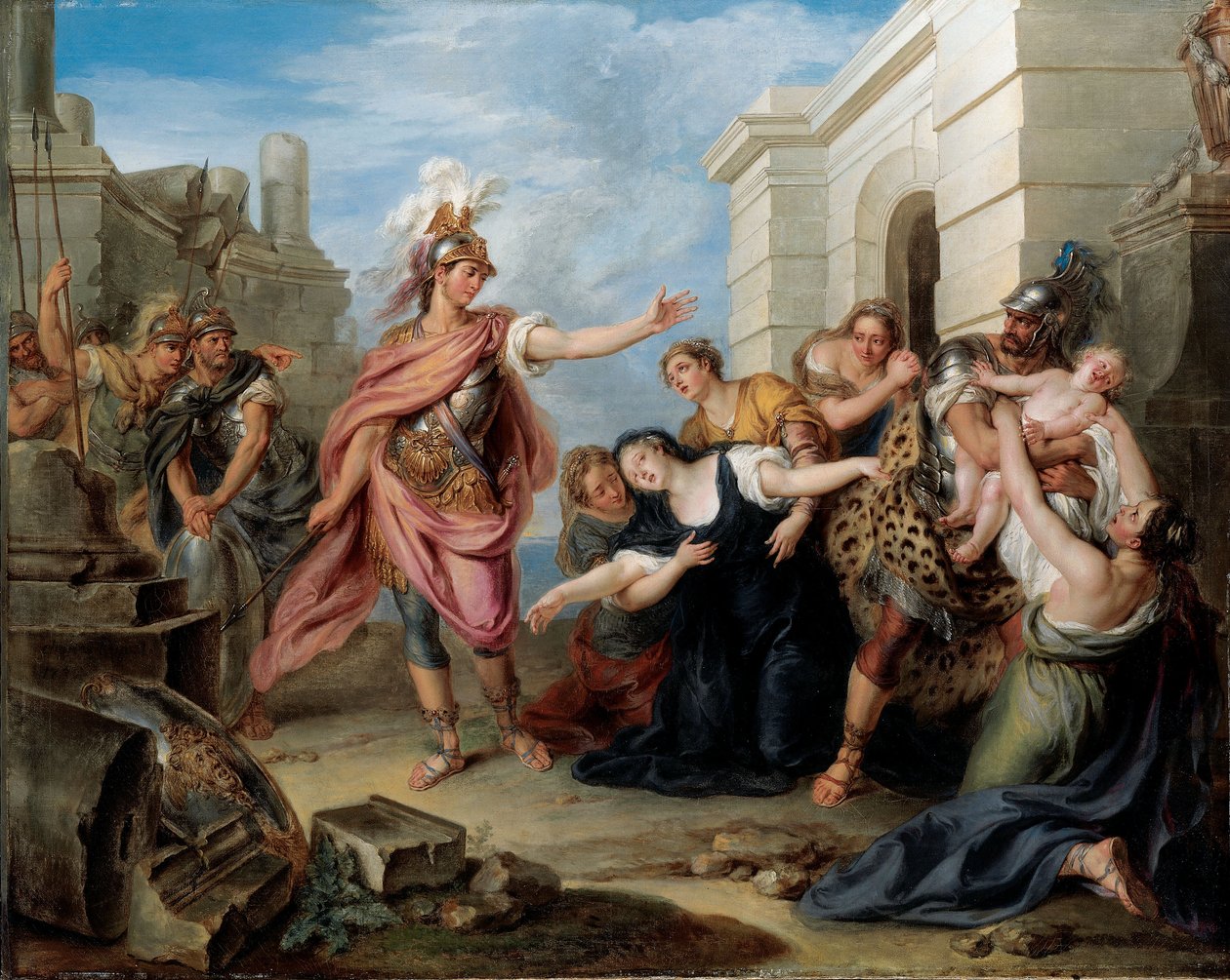 Andromake ve Pyrrhus by Charles Antoine Coypel