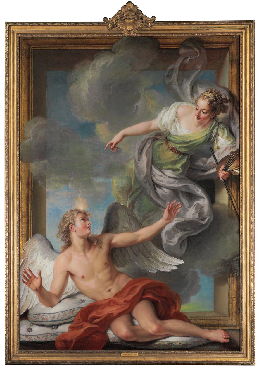 Boyama Uyanış Uyuyan Dahi by Charles Antoine Coypel