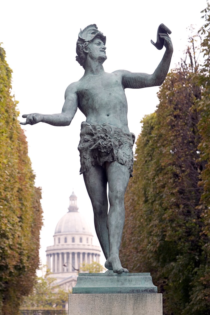 Antik Yunan aktör (bronz) by Charles Arthur Bourgeois