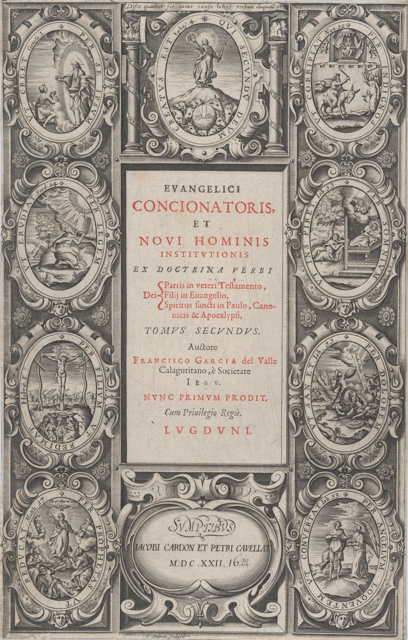 Evanjelik Vaiz ve Yeni Adam Kurumu, 1622 için ön yazı by Charles Audran