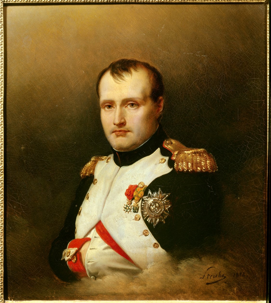 Napolyon I Portresi (1769-1821) Charles Auguste Steuben (1788-1856) 1812 Paris, Musee de la Legion d'honneur tarafından dekore edilmiş Demir Taç ve Onur Lejyonu Tablosu by Charles Auguste Steuben