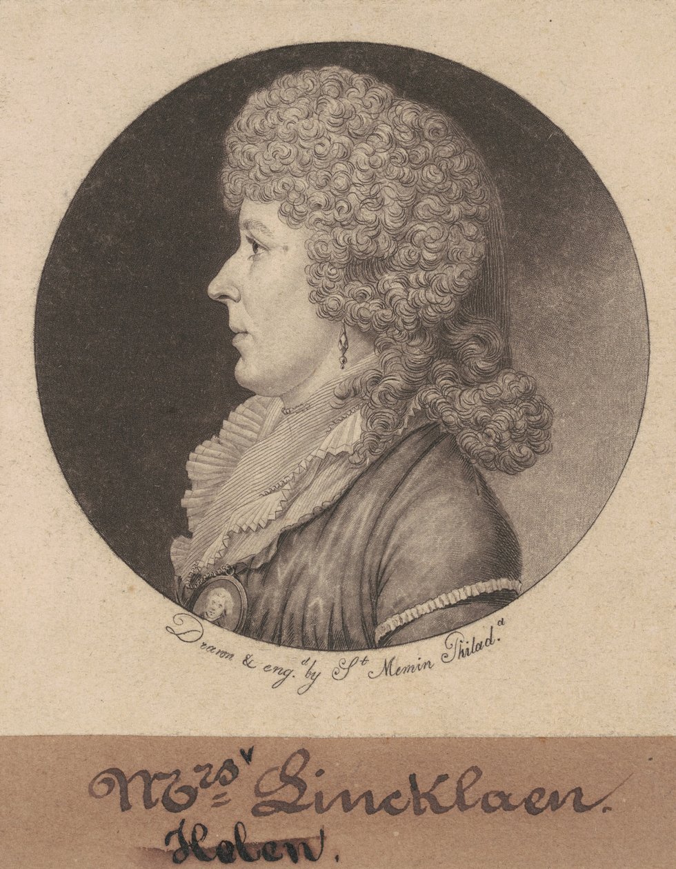 Helen Ledyard Lincklaen by Charles B.J. Févret de Saint Mémin