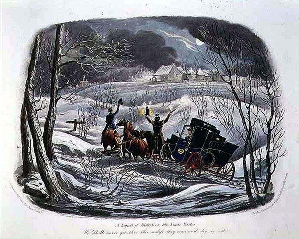 "A Signal of Distres veya The Christmas Visitor", R.G. Reeve (fl.1811-37) pub. Thomas McLean tarafından by Charles B. (after) Newhouse