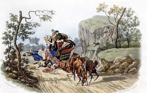 R.G. tarafından kazınmış "En İyi Atanan Koçların başına kazalar gelecek!" Reeve (fl.1811-37) pub. Thomas McLean tarafından by Charles B. (after) Newhouse